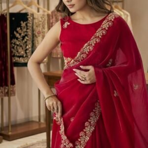 Elegant Red Saree