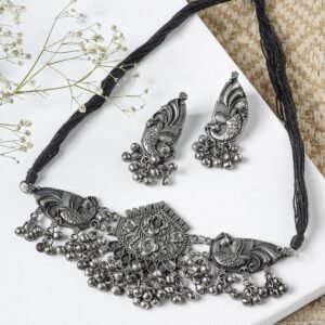 Oxidized Silver Necklace Set