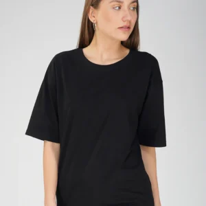 Plain Black Women's Oversized T-Shirt