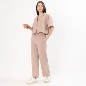 Lucky Charm Women's Beige Co-ord Set